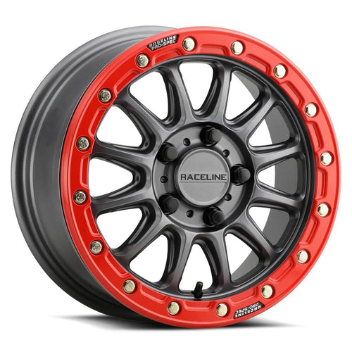 Alpha RACELINE Gunmetal W/RED Ring 15X7 5X114.3 +53