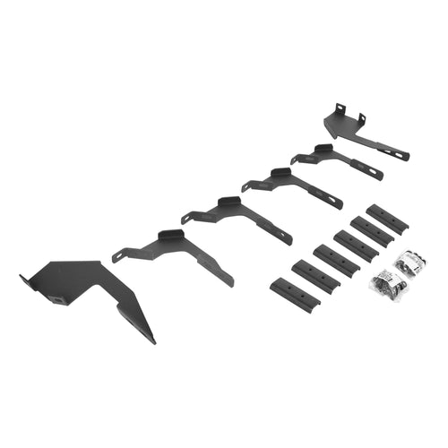 V-Series V3 / RB10 Slim / RB20 Slim / RB30 Slim / RB30 Running Board Mounting Brackets Go Rhino | Mild Steel, Textured Black | 6903686 | Fits 2019-2024 Ford Ranger Crew Cab Pickup