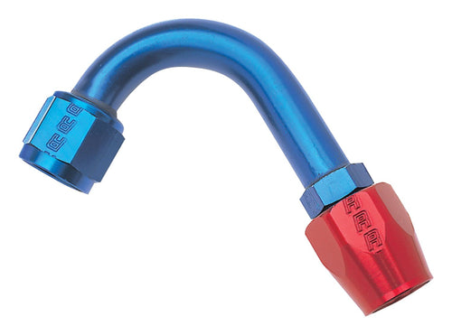 Red/Blue Anodized Aluminum Edelbrock/Russell -10AN 120-Degree Hose End