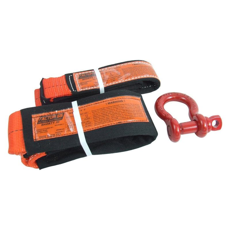 Shorty Strap II Factor 55 with Low Stretch Polyester, 2" Width x 3' Length