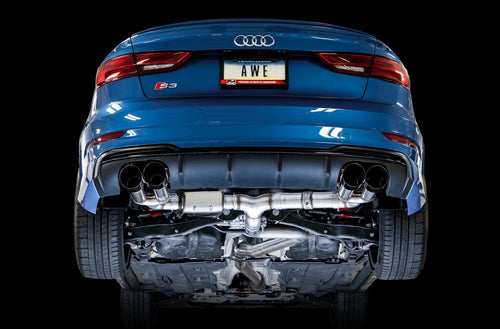 AWE Tuning 8V Audi S3 SwitchPath Exhaust w/Diamond Black Tips 102mm - 3025-43072