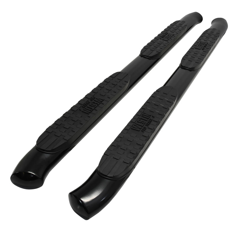 4in PRO TRAXX Oval Nerf Step Bars Black