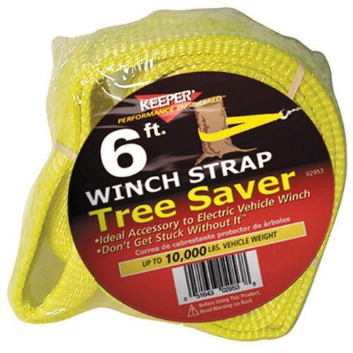 Hampton Keeper PROD 3” x 6’ Tree Saver Winch Strap for Electric - 10,000 lbs. Working Load Limit and 30,000 lbs. Break Strength