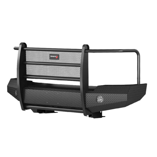 FX3021A Trail FX Bumper, One Piece Design, Direct Fit, With Grille Guard/Grille Mesh/Auxiliary Light Cutouts, Without Winch Mount, Gloss Black, Steel, Fits 2015-2019 Chevrolet Silverado 2500/3500 HD