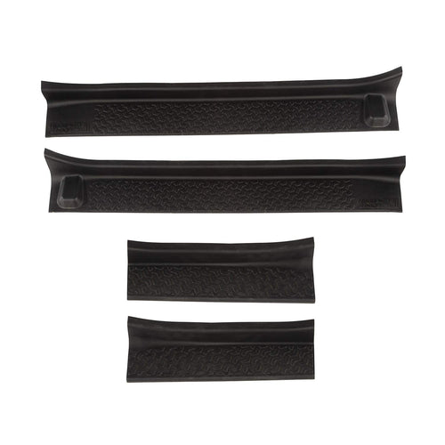 All-Terrain Rugged Ridge Entry Guards for Jeep Wrangler/Gladiator | 4-Piece Set, No Drill | Black Thermoplastic | 11216.32 | Fits 2018-2024 Jeep Wrangler JLU and Gladiator JT 4-Door