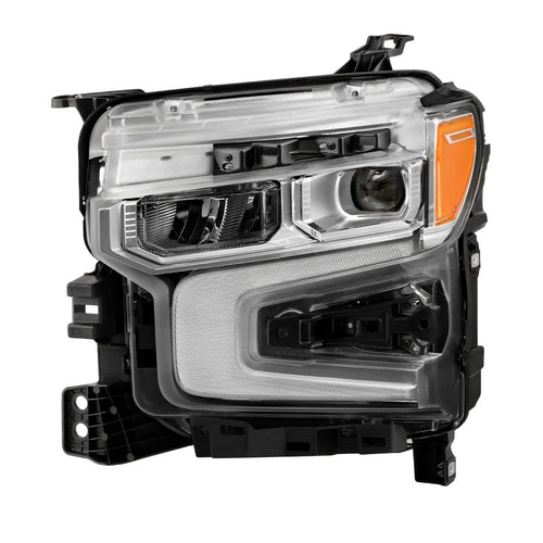 Chevy Silverado 22-24 1500 (LT RST W/O Rally Edition) Spyder (POE) LED Reflector with LED Signature DRL and Amber Tracer Animation Headlight - OE Left