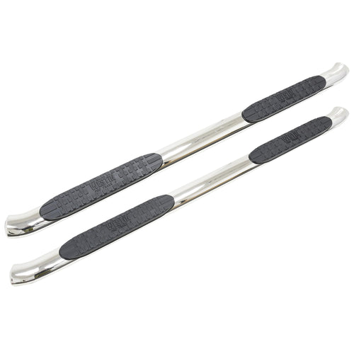 PRO TRAXX 4 Westin Oval Nerf Bars fits 2014-2018 Silverado Sierra 1500 2015-2019 Silverado Sierra 2500 3500 Crew Cab Polished Pair