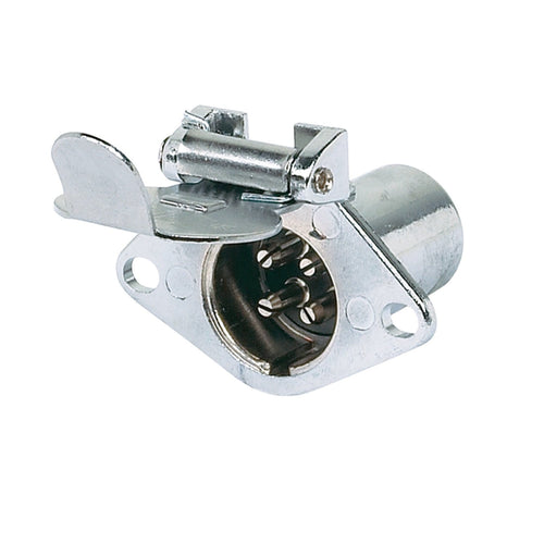 Hopkins 4 Pole Round Car End Connector 6 - 12 V