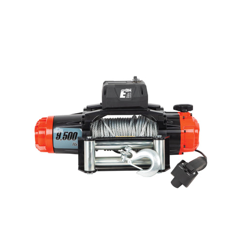 12V Waterproof Electric Winch 9500lb with Steel Cable and Wired or Wireless Remote, Ideal for Trucks Heavy Duty Vehicles and Trailers