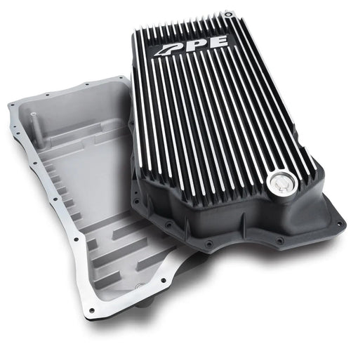 Heavy Duty PPE Cast Aluminum Deep Transmission Pan (BRUSHED) 128051410 Compatible for 2020+ GM/Chevy with Allison 10L1000 Transmission