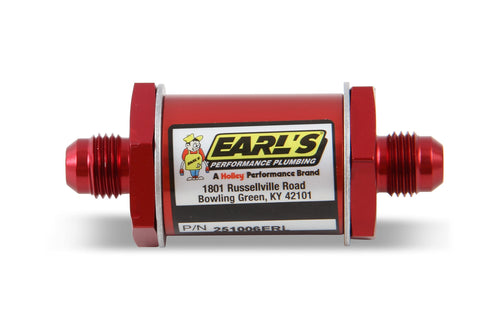 Red Anodized Aluminum Earl's -6AN Flapper Style Check Valve - Size 6 Flapper