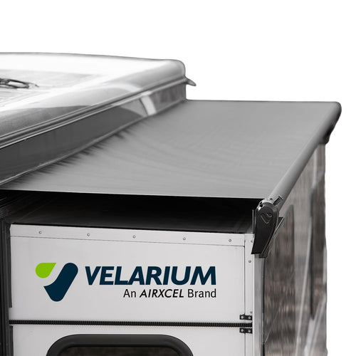 Complete Velarium 174" Slide Topper Awning Roll Tube with Black Canopy and Matching Black Hardware – Easy Install RV Slide Outs – Fits Rooms 163"-169", Heavy-Duty Protection, UV Resistant, Outdoor Use