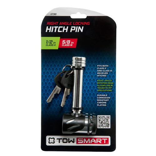 Right Angle TowSmart #730 Locking Hitch Pin 1/2" or 5/8"