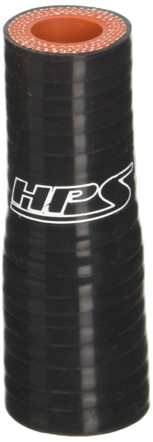 HPS Silicone Hoses HTSR-050-062-BLK High Temperature Silicone 4-ply Reinforced Reducer Coupler Hose, 100 PSI Maximum Pressure, 3" Length, 1/2" > 5/8" ID, Black
