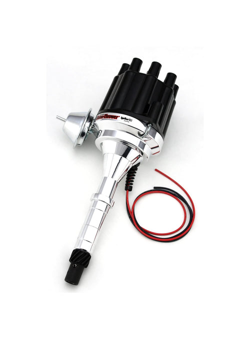 Pertronix D7160700 Vacuum Advance Flame-Thrower Black Cap Billet Electronic Distributor with Ignitor III Technology for AMC V8