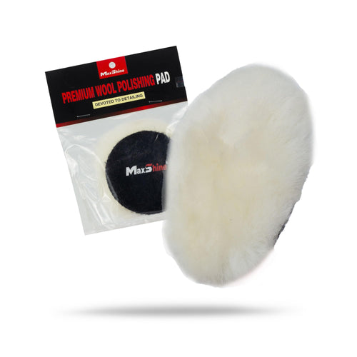 3" Maxshine Universal Wool Buffing Polishing Pad – 100% Natural Wool with Hook & Loop – Professional Pad for Paint Correction & Oxidation Removal – Compatible with DA & Rotary Polishers