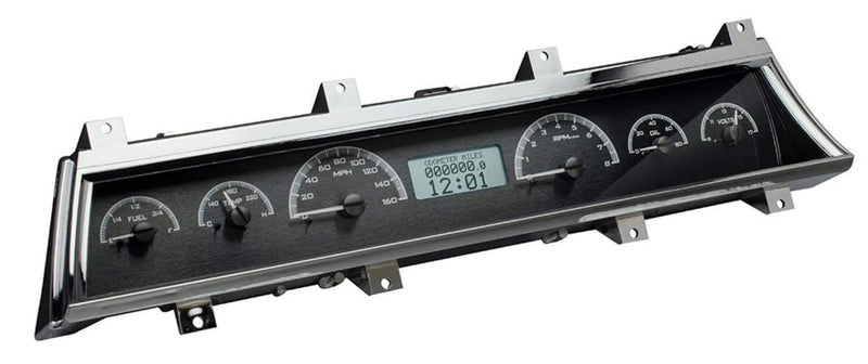 Dakota Digital Analog Dash Gauges 66 67 Chevy Chevelle EL Camino Black Alloy White VHX-66C-CVL-K-W
