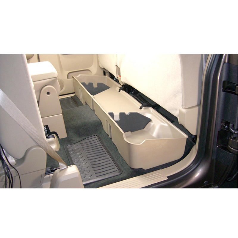 Under Seat Storage DuHa 10001 fits 1999-2007 Chevy Silverado/GMC Sierra 1500 2500 3500 Extended Cab Classic |Dark Grey Heavy-Duty Back Seat Organizer | Includes Dividers