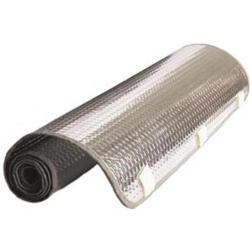 Reflective Camco RV Window Cover | Features a Single Bubble Foil Laminate Insulation, Collapses for Convenient Storage, and Measures 62-Inches (L) x 26-Inches (W) (45163)