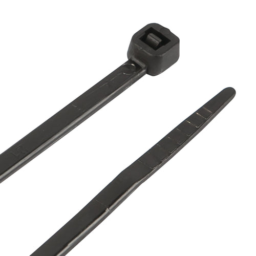 100pc Performance Tool W2912 12-Inch Cable Tie, Black With Tensile Strength 50 Lbs