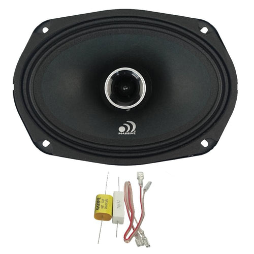 P69X V2 Massive Audio | 6x9 Pro Audio Coaxial Speakers | 140W RMS / 280W Max | High SPL Mid-Range & Compression Tweeter | 4 Ohm | Loud Motorcycle/UTV/Car Audio Upgrade