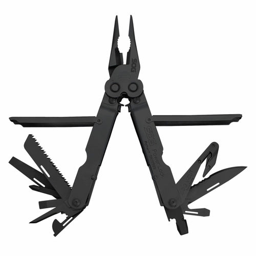 SOG V-Cutter Powerlock- Multi-Tool Pocket Utility Tool Set with 18 Specialty Tools for Heavy-Duty Field Use and Nylon Carrying Pouch (B63N-CP)
