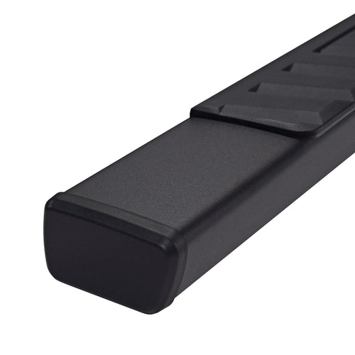 TrailFX Side Step Bars 4 Inch Trapezoid Straight Side Steps Fits 2015–2025 Chevrolet Colorado with Step Pads Black Matte Powder-Coated Steel Rocker Panel Mount Set of 2 TrailFX A4009B