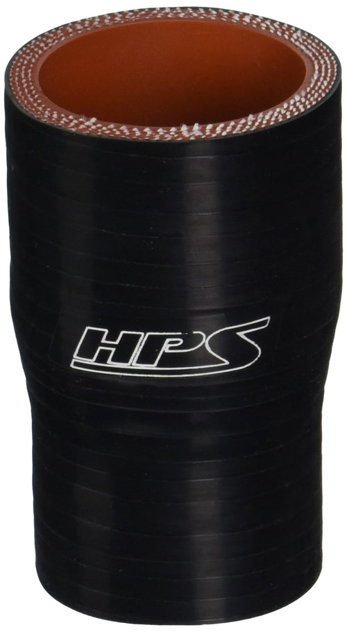 HPS Silicone HTSR-125-150-BLK High Temperature 4-ply Reinforced Reducer Coupler Hose, 100 PSI Maximum Pressure, 3" Length, 1-1/4" > 1-1/2" ID, Black