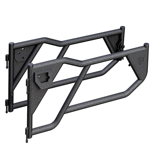 Tubular Doors Tyger Auto TG-DR2J62868 Compatible with 2018-2025 Jeep Wrangler JL 2-Doors (Not JK) | Textured Black | Mirror Mount | Front Doors Only