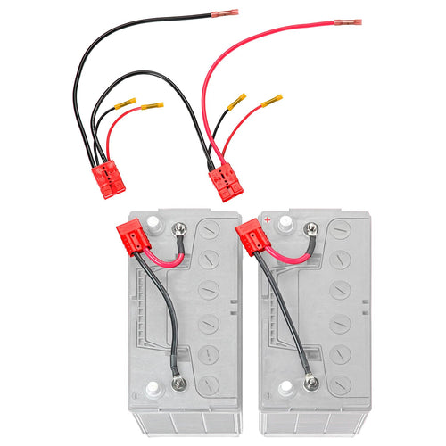 24V Connect-Ease Trolling Motor Connection Kit RCE24VBCHK | Series Connection for 12V Batteries with Onboard Charging Charger Leads | Marine-Grade Components | Plug & Play | Batteries Not Included