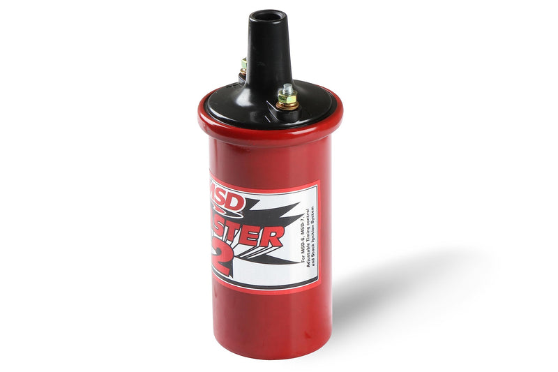 Blaster 2 Series MSD Ignition Coil (w/ballast resistor), Red, stock style ignition
