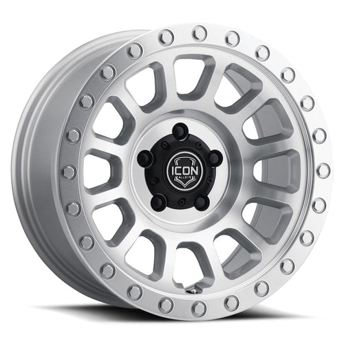 Hulse ICON Alloys, Silver Machined, 17 x 8.5, 5 X 4.5, 0mm Offset, 4.75" BS