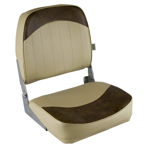 8WD734PLS-662 Wise Standard Low Back Boat Seat, Sand/Brown