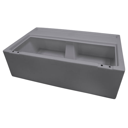 DLX Series Wise 8WD100-1B-221 37" Pontoon Bench Seat - Base Only - Grey