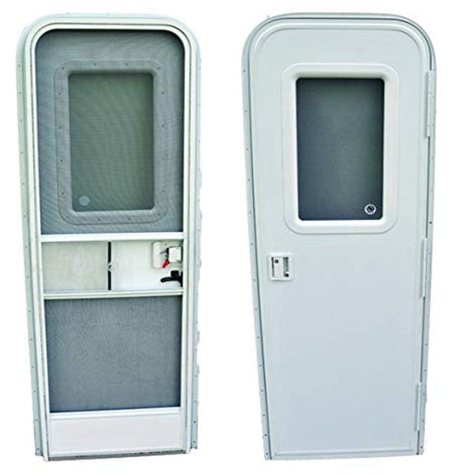 Black AP Products RV Entrance Door Replacement Window Frame 015-2014762