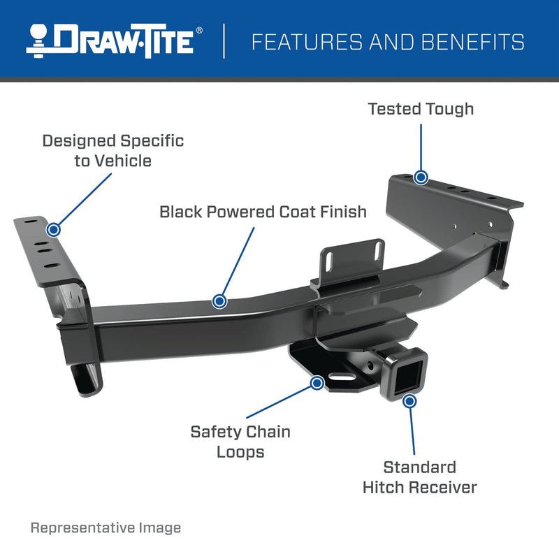 Class 5 Draw-Tite Trailer Hitch 2-Inch Receiver Compatible with 2022-2024 Toyota Tundra
