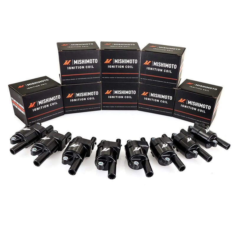 Mishimoto Coil Ignition, Compatible with GM LS2/LS3/LS4/LS7/LS9 (Round), Set of 8