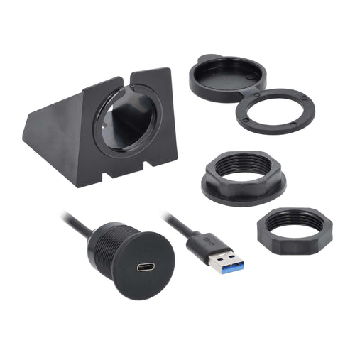 USB Type C Male to Metra Brands USB A Female 3.0 1 Ft.