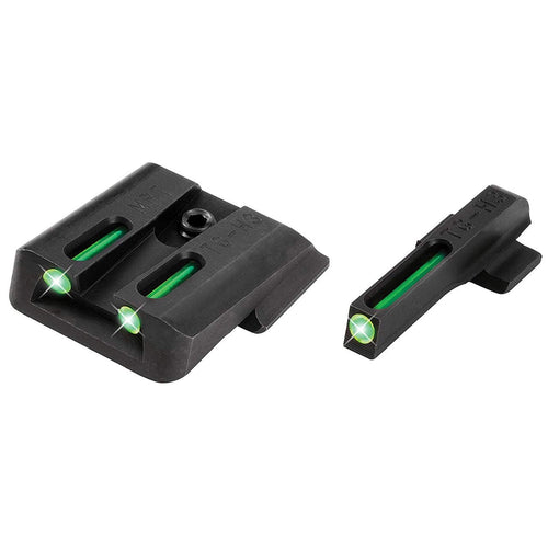 TFO Day/Night Tritium/Fiber-Optic Handgun Sights, Grn/Grn, S&W M&P (incl SHIELD & .22, ex .22 Comp),SD9,SD40 (ex VE )
