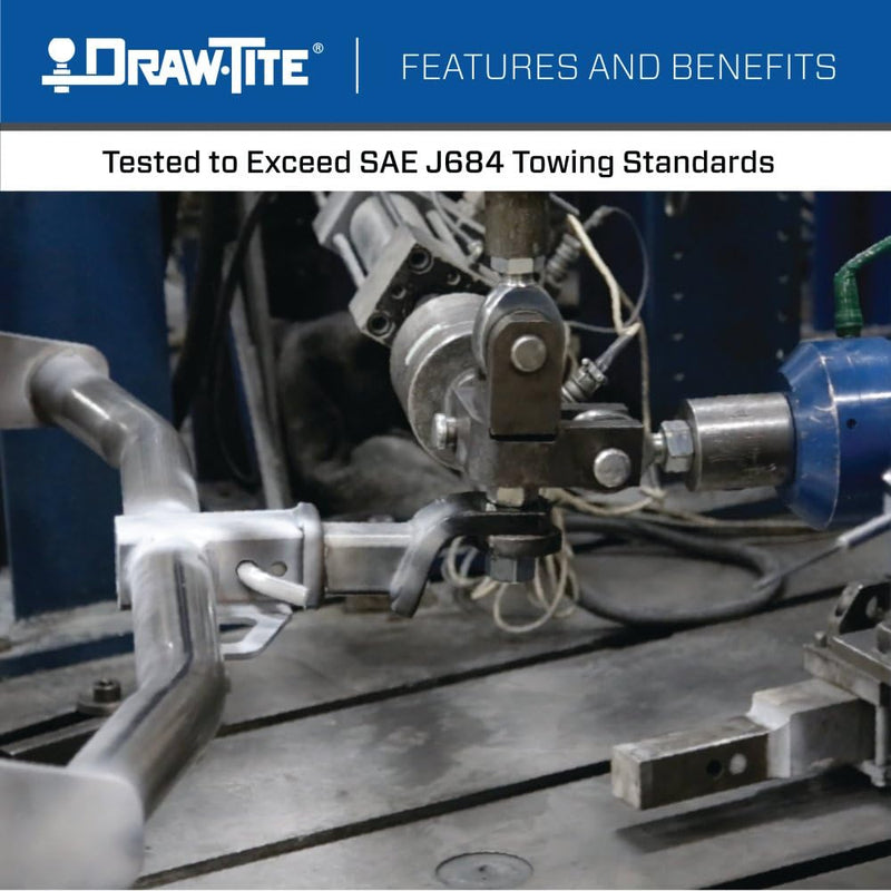 Class 4 Draw-Tite Trailer Hitch, 2 Inch Square Receiver, Black, Compatible with Ford Selected Models (Please Verify VEHICLE APPLICATION)