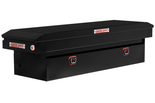 Weather Guard Saddle Truck Box Model 126-5-04, Steel, for Full Size Trucks, Standard Profile, Gloss Black, 11.0 cu ft Capacity