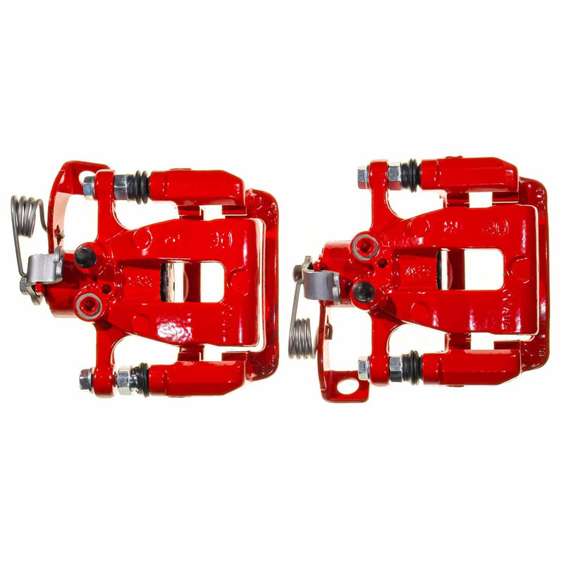 Power Stop S15162 Rear Pair of High-Temp Red Powder Coated Calipers