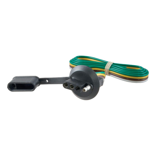 CURT 58405 4-Pin Flat Trailer Wiring Harness Vehicle-Side with 36-Inch Wires, Fits 1-1/4-Inch License Plate Light Hole