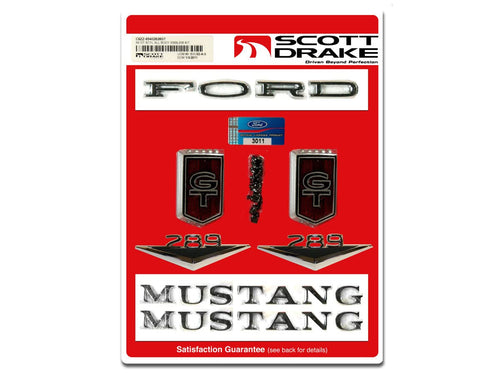 C6ZZ-65402828GT Scott Drake Emblem Kit GT All Bodystyles V8