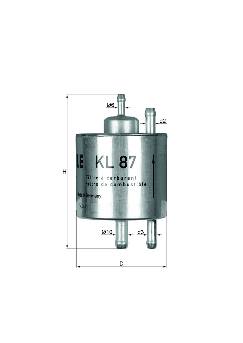 Fuel Filter MAHLE KL 87