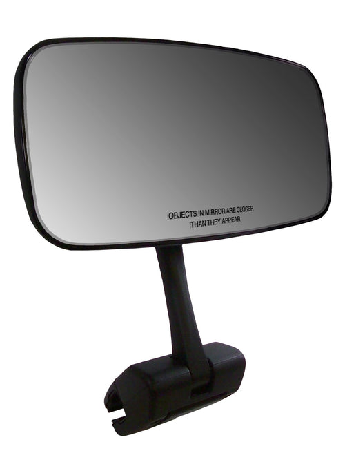 CIPA 02109 7" x 14" Black COMP Universal Marine Mirror with Deluxe Cast Aluminum Cup Mounting Bracket