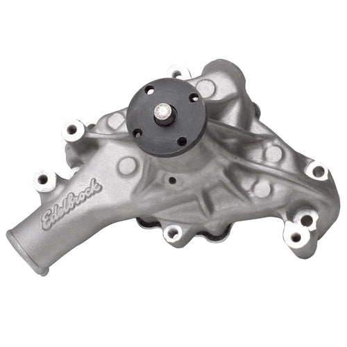 Edelbrock Victor Series Water Pump, Mechanical, 5/8 in Pilot, Long Design, Aluminum, Natural, compatible with Small Block Chevy, Each