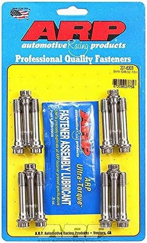 ARP Pro Series Connecting Rod Bolt Kit, 47 mm Long, 12 Point Head, ARP2000, Chromoly, Natural, BMW In-Line-6, Set of 12