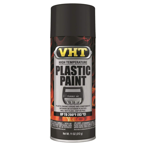 High Temperature VHT Duplicolor ESP820007 Black Plastic Paint, 11. Fluid_Ounces
