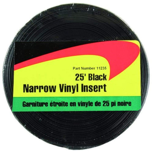 25 foot JR Products Black Narrow Vinyl Insert
